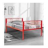 Metallika Bunny Metal Single Size Bed in Red Color