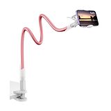 SAIJI Gooseneck Cell Phone Holder, Rose Gold White