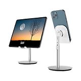 SAIJI Cell Phone Stand, Tablet Holder, Adjustable Aluminum Stand Silver