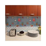 Jaamso Royals Blue Kitchen Vegetable and Fruit Design Vinyl Kitchen Wallpaper