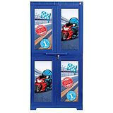 Cello Wimplast CELLO NOVELTY BIG RACER PLASTIC CUPBOARD WITH 3 SHELVES  BLUE