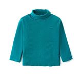 Babyhug Cotton Knit Full Sleeves Turtle Neck T-Shirt Solid Colour - Green