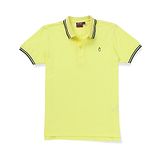 GINI & JONY Gini And Jony Cotton Knit Half Sleeves Polo T-Shirt Solid Colour - Yellow