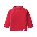 Pink Rabbit Single Jersey Full Sleeves Solid Turtle Neck T-Shirt - Red