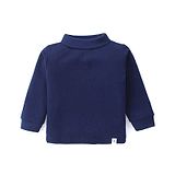 Pink Rabbit Single Jersey Full Sleeves Solid Turtle Neck T-Shirt - Navy Blue