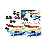 YAMAMA Ramp Racing Car Toy For Kids Four-Level Track Racing Car Toy With 4 Cars And 4 Ramps  Multicolor