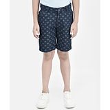 CRIMSOUNE CLUB Floral Printed Shorts - Navy Blue