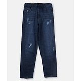 GINI & JONY Distressed & Light Washed Jeans - Dark Blue