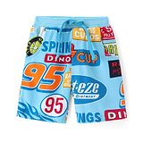 Babyhug Marvel Babyhug Disney Cotton Knit Above Knee Length Shorts With Cars Graphics - Blue