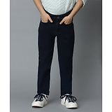 Tales & Stories Solid Regular Fit Denim Jeans - Navy Blue