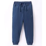 Doreme  Single Jersey Full Length Solid Joggers - Blue