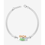 Touch925 -Silver Beads Bada Bhai Rakhi -7.68g