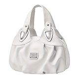 SYGA Women's Printed PU Leather Hobo Bag, Multiple Colors and Patterns, Crossbody Shoulder(WHITE)