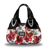 SYGA Women's Printed PU Leather Hobo Bag, Multiple Colors and Patterns, Crossbody Shoulder(RED)