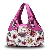 SYGA Women's Printed PU Leather Hobo Bag, Multiple Colors and Patterns, Crossbody Shoulder(ROSE RED ROSE)