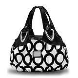 SYGA Women's Printed PU Leather Hobo Bag, Multiple Colors and Patterns, Crossbody Shoulder(CIRCLE PATTERN)