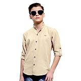 MASHUP Full Sleeves Solid Shirt - Off White