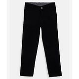 Campana Cotton-Lycra Solid Chino Trousers - Black