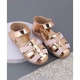 Jazzy Juniors Abstract Designed  Sandals - Copper