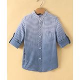 Under Fourteen Only Full Sleeves Checked Shirt - Blue