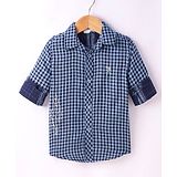 Under Fourteen Only Full Sleeves Checked Shirt - Blue