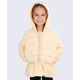 One Friday Full Sleeves Quilted  Jacket - Off White