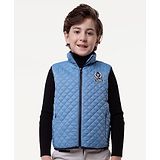 One Friday Sleeveless Quilted Jacket - Blue