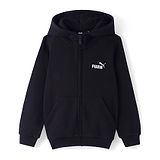 Puma Cotton Knit Full Sleeves Hooded Sweatshirt With Logo Print - Black