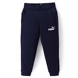 Puma Cotton Knit Full Length Track Pant with Logo Print - Navy Blue