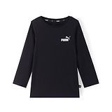 Puma Cotton Knit Full Sleeves T-Shirt With Logo Print - Black