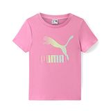 Puma Cotton Knit Half Sleeves T-Shirt With Logo Print - Pink