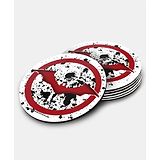 Macmerise The Batman Logo White - Coaster Circular Set of 6