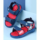 Cute Walk by Babyhug Disney Velcro Closure Sandals with Mickey Mouse Print - Navy Blue