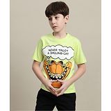 Kidsville Garfield Featuring Half sleeves Garfield Printed Tee-Green