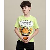 Kidsville Garfield Featuring Half sleeves Garfield Printed Tee-Green