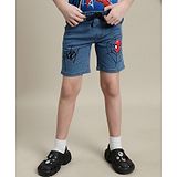 Kidsville Marvel Featuring  Spiderman Printed Shorts-Blue