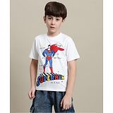 Kidsville DC Comics Featuring Half sleeves Superman Printed Tee-White