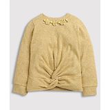 Tiny Girl Full Sleeves Floral Embellished  Top -  Mustard