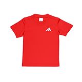 Adidas Kids Half Sleeves Solid T-shirt Logo Print - Red