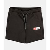 PUMA Cotton Solid Brand Name Printed Shorts - Black