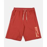 PUMA Cotton Brand Name Printed Shorts - Red