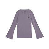 PUMA Full Sleeves Brand Logo Printed Tee - Purple