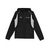 PUMA Cotton Full Sleeves Brand Logo Printed Hooded Jacket - Black