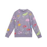 PUMA Cotton Full Sleeves Sea Life Printed Sweatshirt - Purple