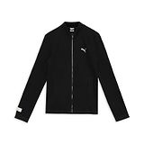 PUMA Cotton Full Sleeves Sea Life Theme & Brand Logo Printed Jacket - Black