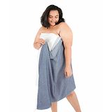 Doctor Towels Bamboo Waffle Plus Size Bath Towel - Denim Blue