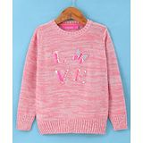 Wingsfield Full Sleeves Typography Detailed Pullover - Pink