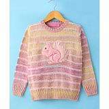 Wingsfield Full Sleeves Squirrel Textured Striped Pullover - Multi Colour