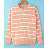 Wingsfield Full Sleeves Cable Knit Designed Sweater - Orange