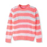 Wingsfield Full Sleeves Self Designed Striped Sweater - Coral